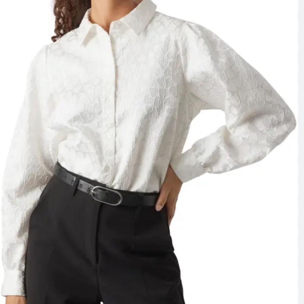 Textured Hearts silky shirt